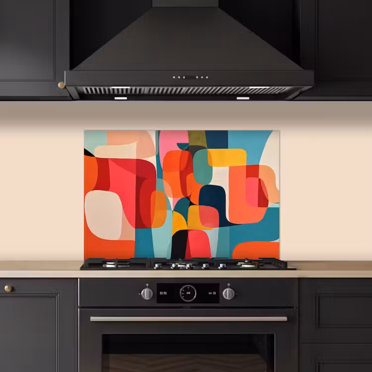 Kitchen splashback for hob - Shapes - Colorful - Abstract - Planes — 5