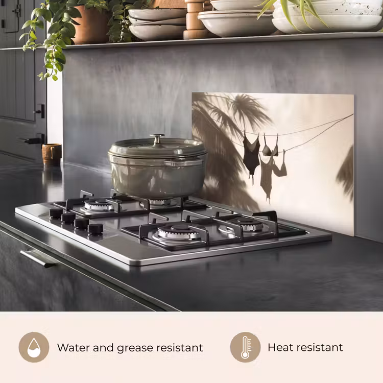 Kitchen splashback for hob - Swimwear - Palm trees - Shade - Tropical — 2