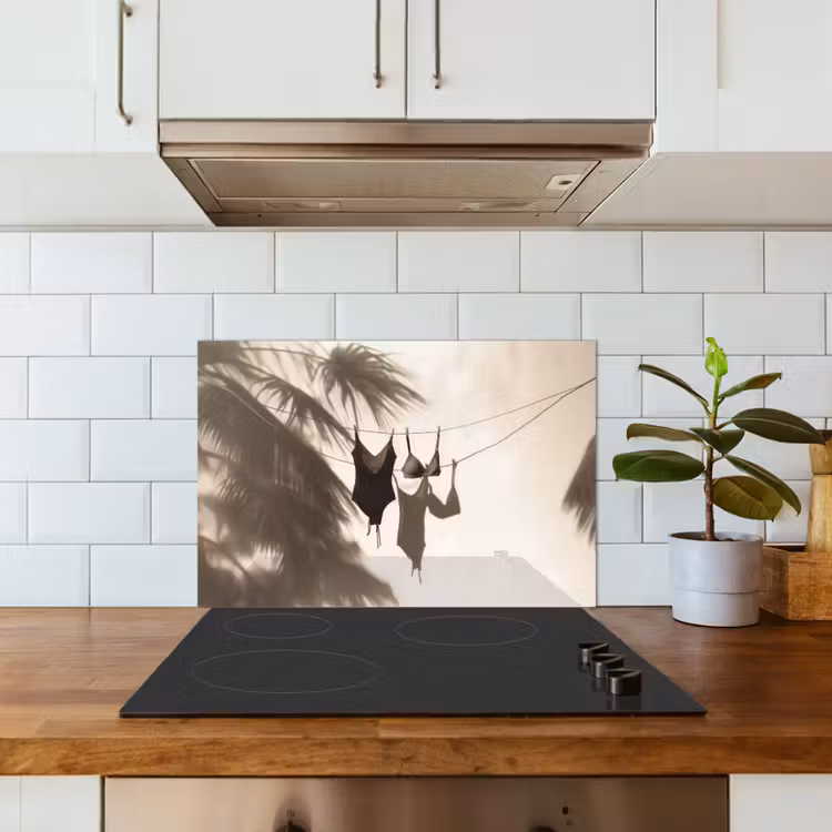 Kitchen splashback for hob - Swimwear - Palm trees - Shade - Tropical — 3