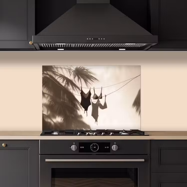 Kitchen splashback for hob - Swimwear - Palm trees - Shade - Tropical — 5