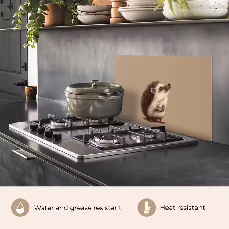 Kitchen splashback for hob - Hedgehog - Snout - Brown - Spines — 2