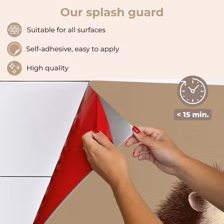 Kitchen splashback for hob - Hedgehog - Snout - Brown - Spines — 4