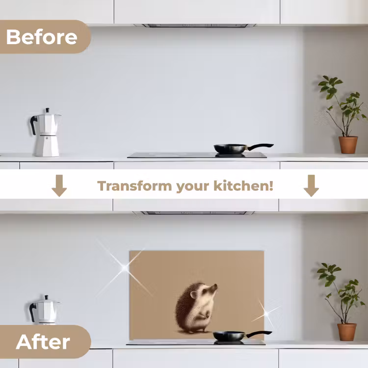 Kitchen splashback for hob - Hedgehog - Snout - Brown - Spines — 7