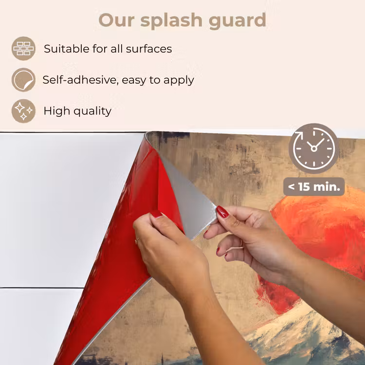 Kitchen splashback for hob - Mountain peak - Snow - Sun — 4