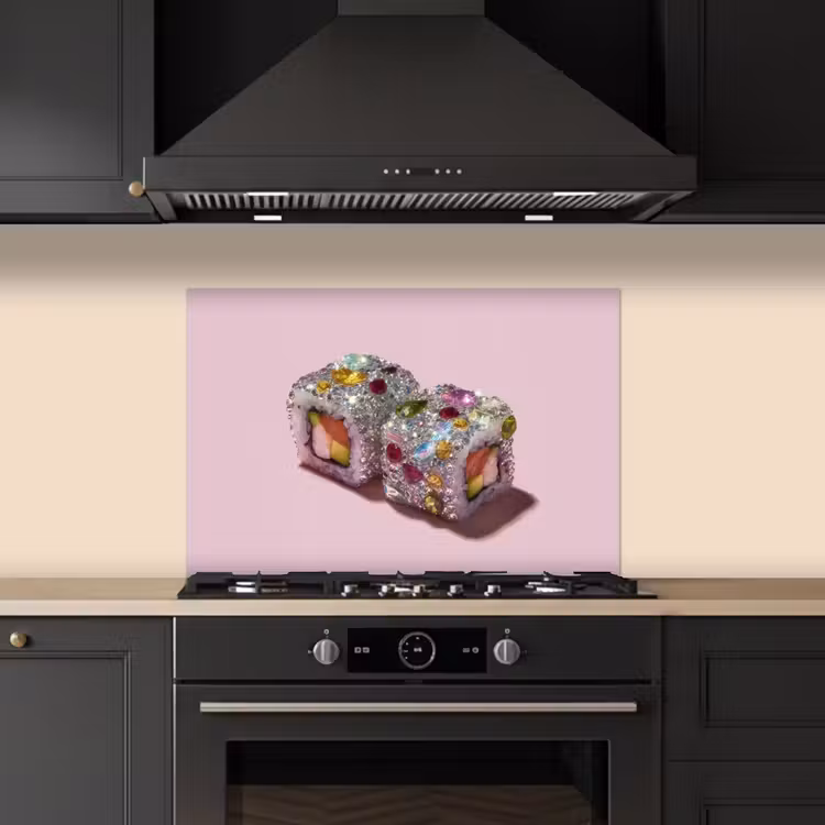 Kitchen splashback for hob - Sushi - Rolls - Stones - Colorful — 5