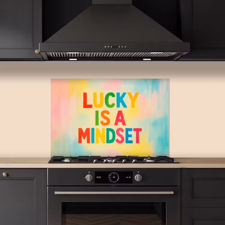 Kitchen splashback for hob - Quote - Lucky - Rainbow colors — 5