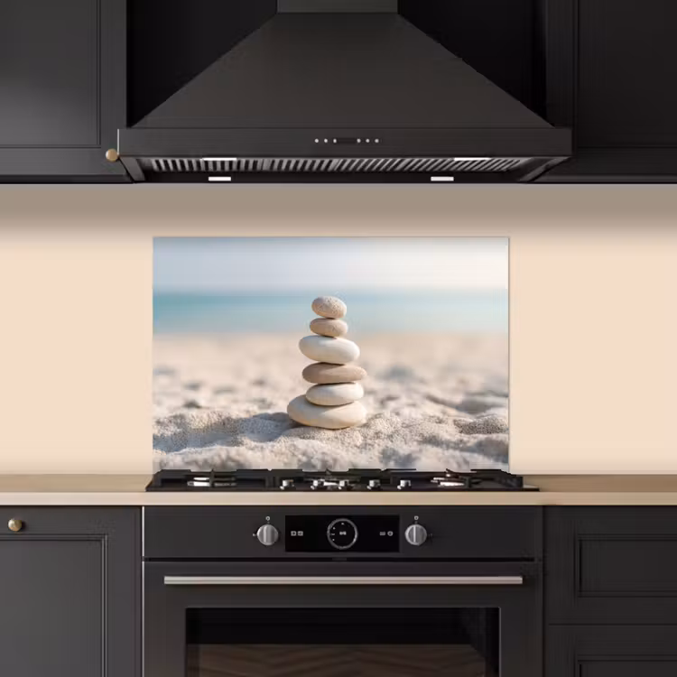 Kitchen splashback for hob - Stones - Stack - Sand - Sea — 5