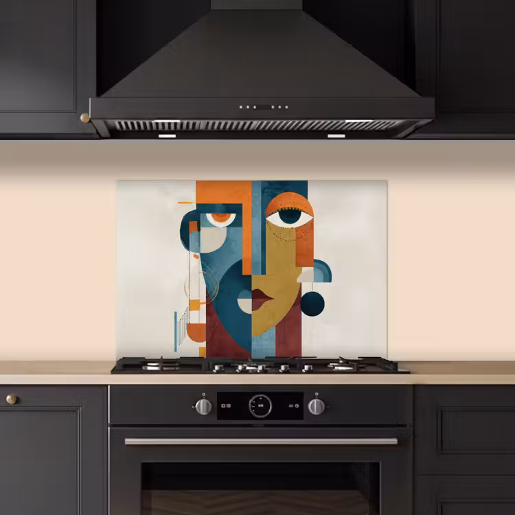 Kitchen splashback for hob - Geometric - Sleek shapes - Colorful — 5