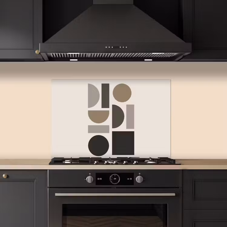 Kitchen splashback for hob - Natural tones - Graphic - Vertical composition — 5