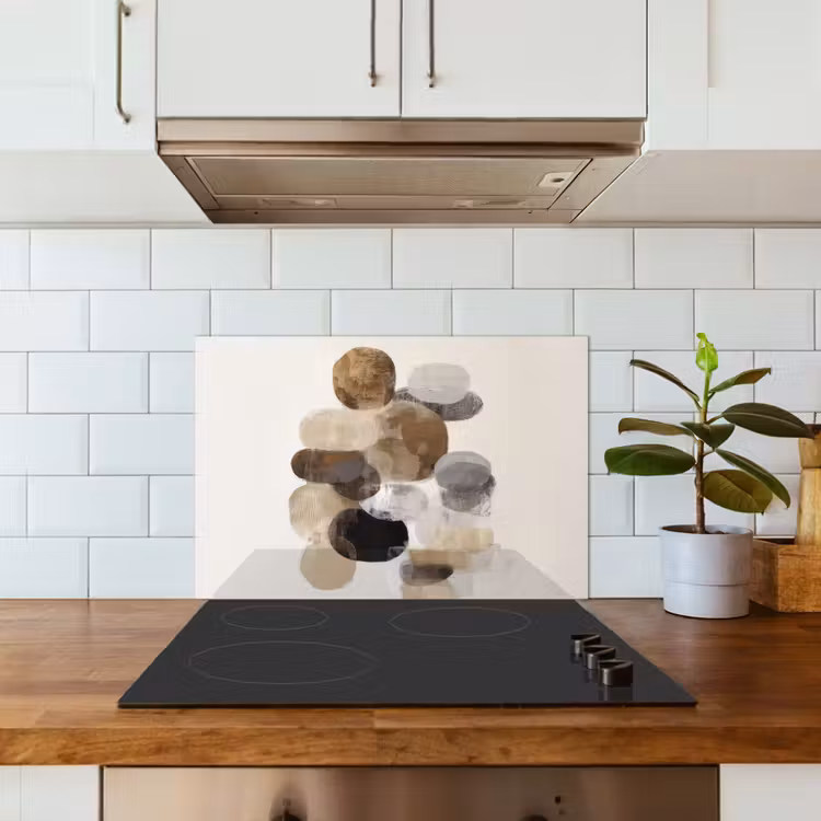 Kitchen splashback for hob - Oval - Color areas - Brush strokes — 3