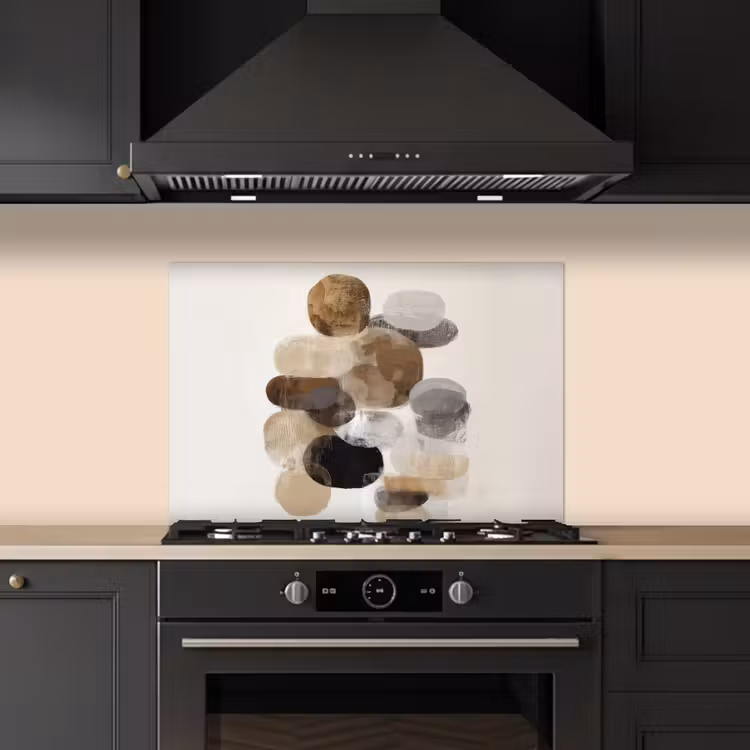 Kitchen splashback for hob - Oval - Color areas - Brush strokes — 5