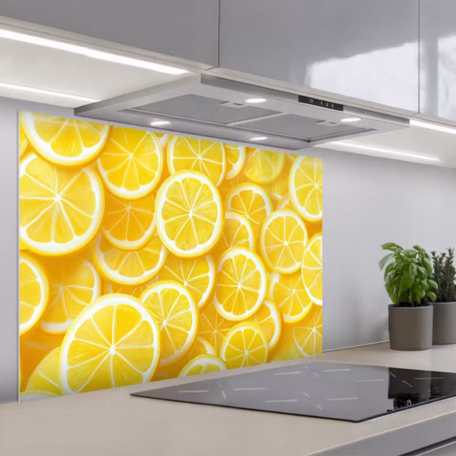 Kitchen splashback for hob - Lemons - Yellow - Summery - lively — 1