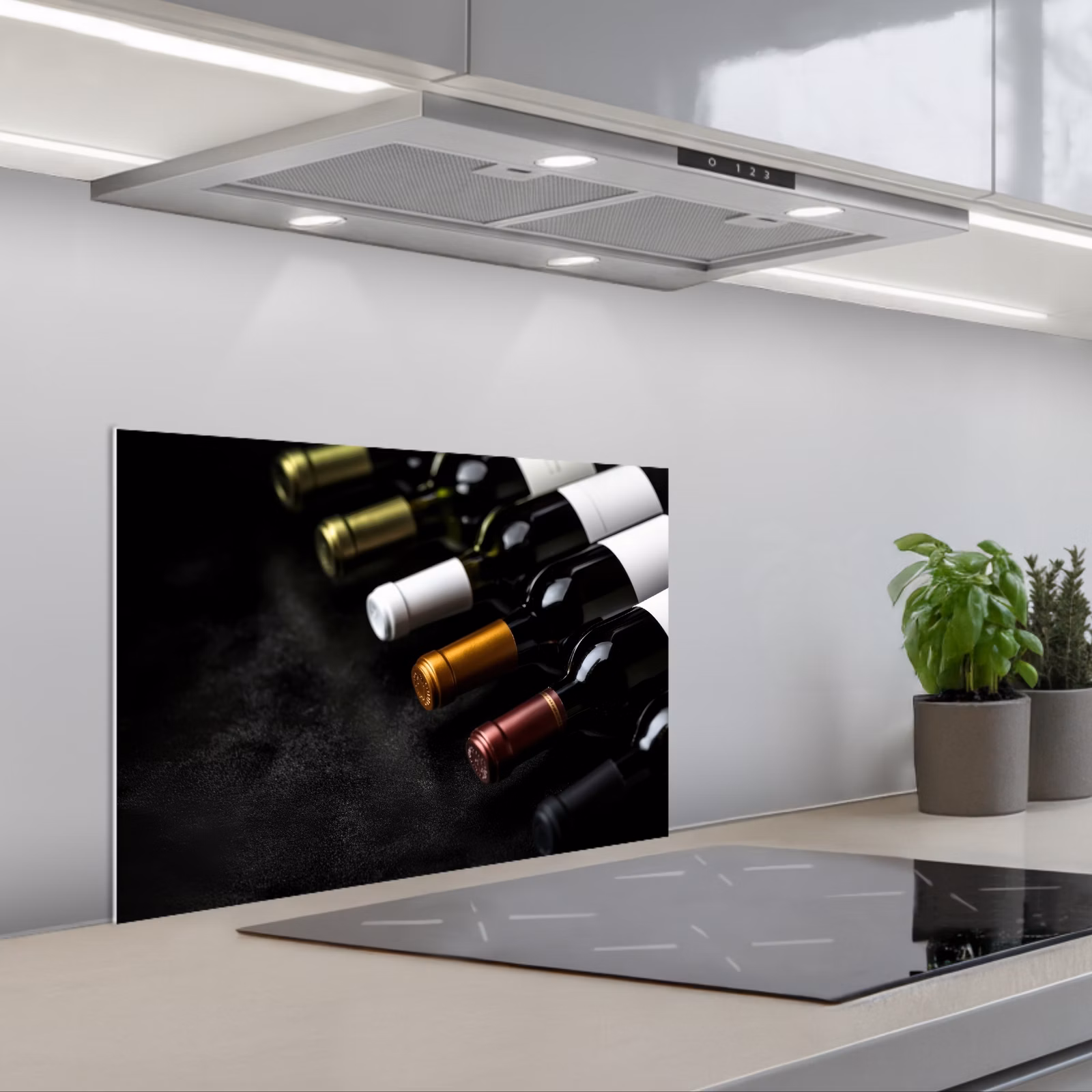 Kitchen splashback for hob - Wine - Bottles - Variety - Flavors — 1