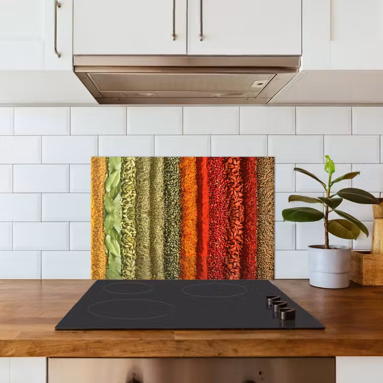 Kitchen splashback for hob - Herbs - Spices - Colorful — 3