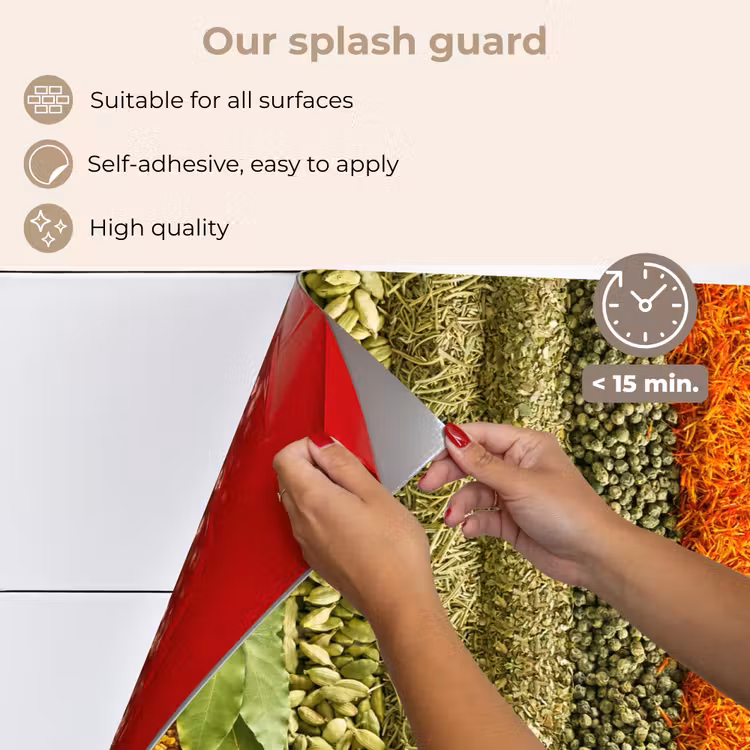 Kitchen splashback for hob - Herbs - Spices - Colorful — 4