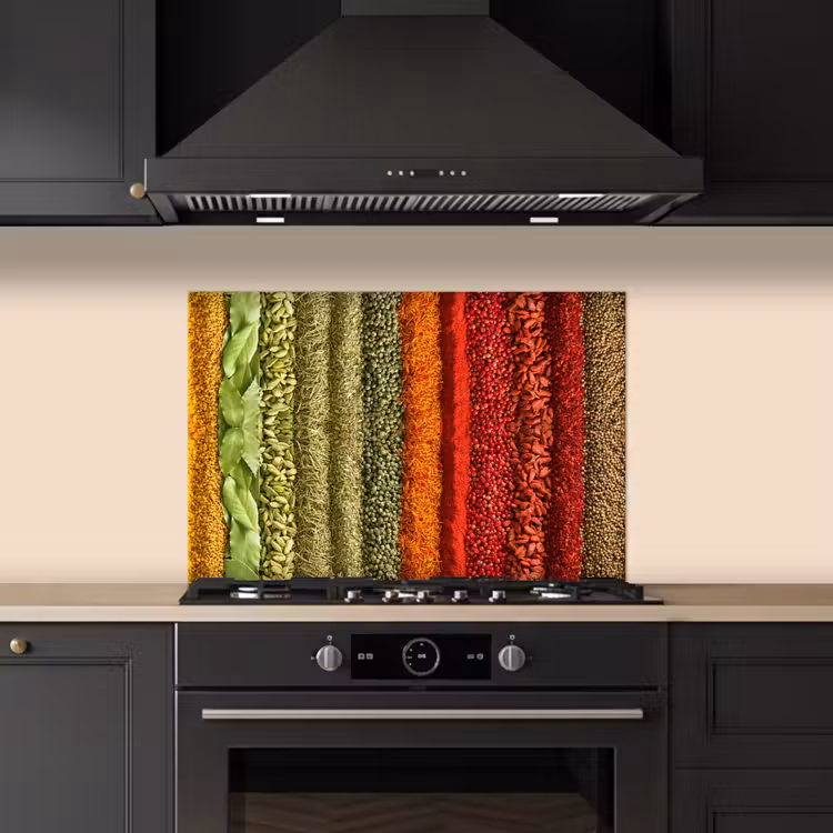 Kitchen splashback for hob - Herbs - Spices - Colorful — 5