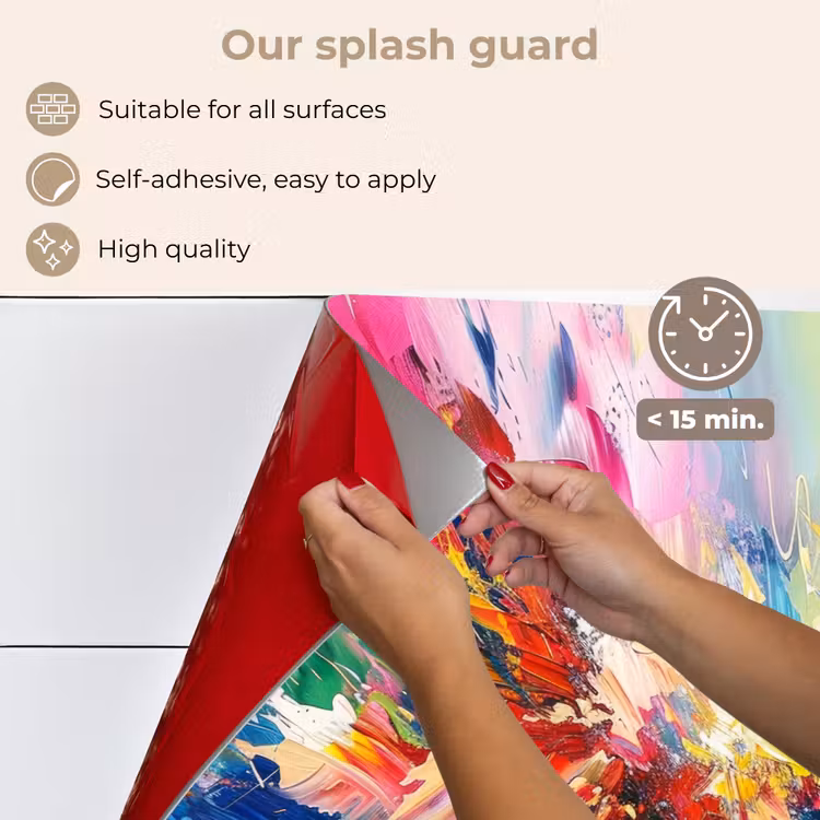 Kitchen splashback for hob - Paint - Colorful - Explosion — 4