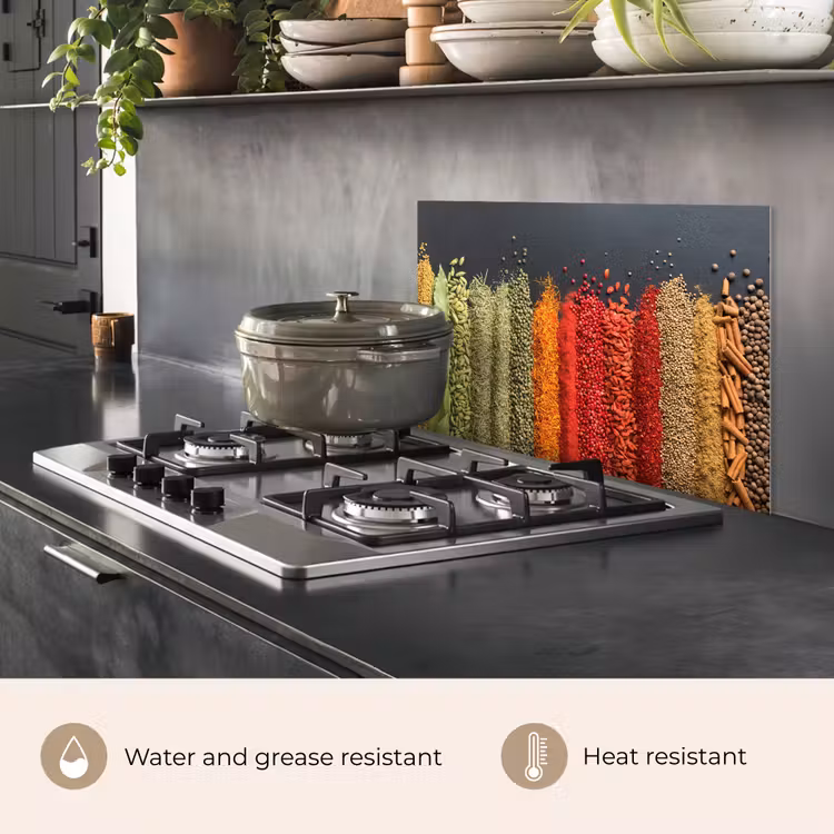 Kitchen splashback for hob - Spices - Herbs - Jobs - Rainbow — 2