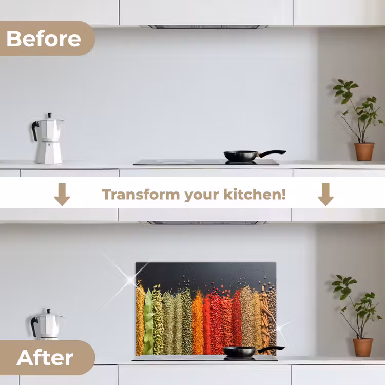 Kitchen splashback for hob - Spices - Herbs - Jobs - Rainbow — 7