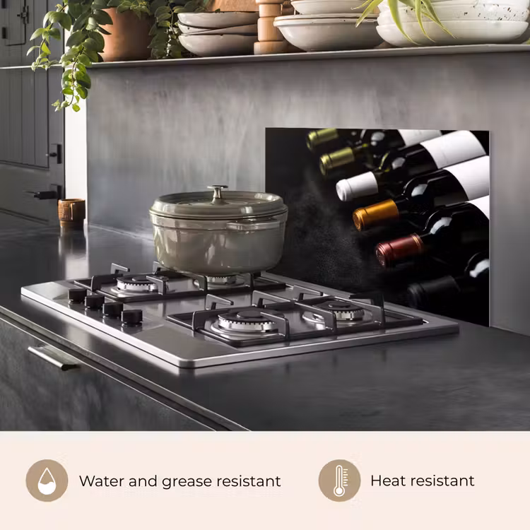 Kitchen splashback for hob - Wine - Bottles - Variety - Flavors — 2