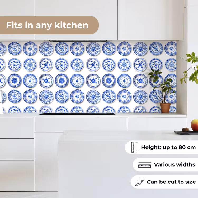 Kitchen splashback - Signs - Flowers - Pattern - Blue — 7