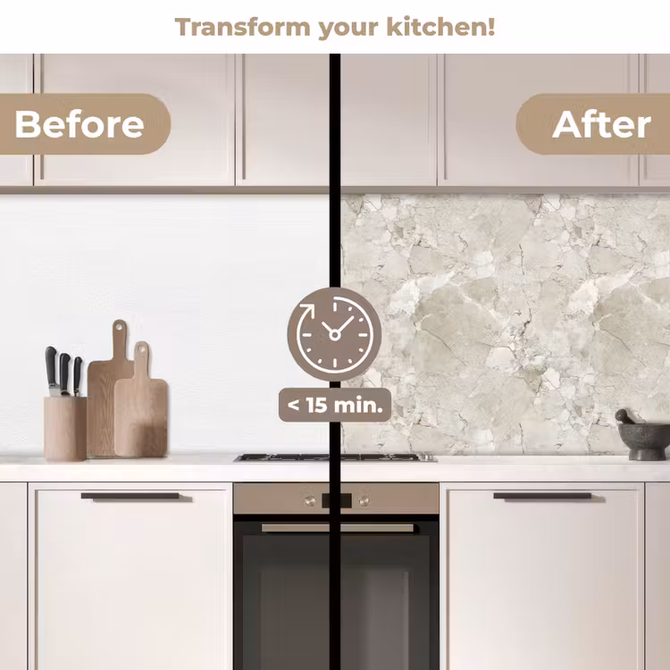 Kitchen splashback - Marble - Gray - Veins — 3