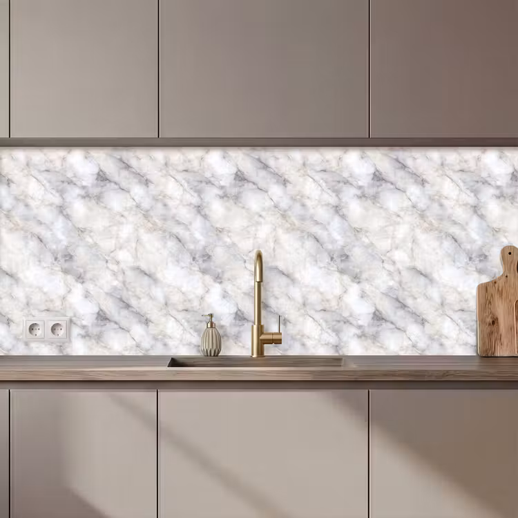 Kitchen splashback - Gray - Marble - Detailed — 1