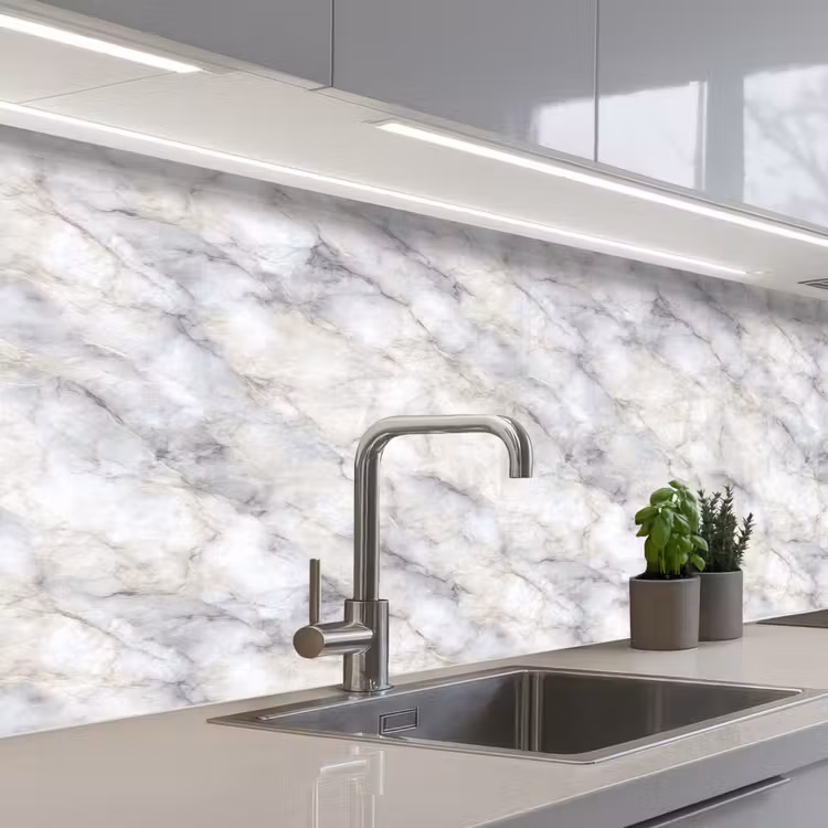Kitchen splashback - Gray - Marble - Detailed — 2