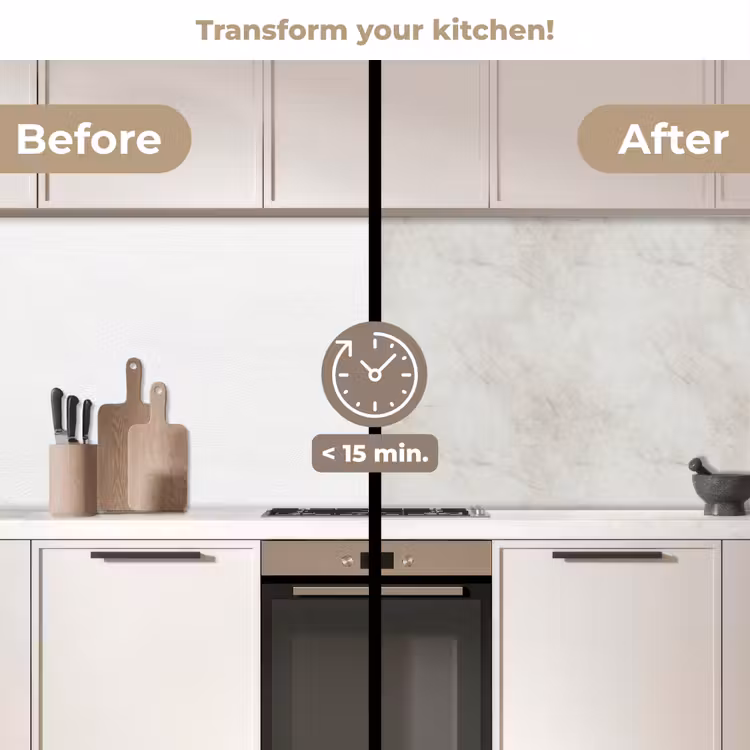 Kitchen splashback - Gray - Marble - Veins — 3