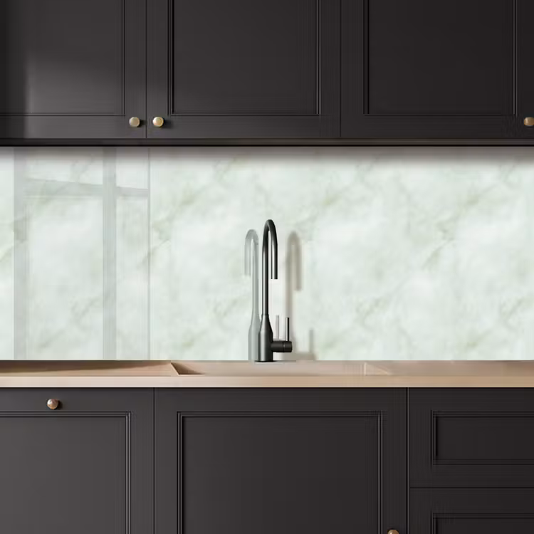 Kitchen splashback - Green - Marble - Flowing veins — 6