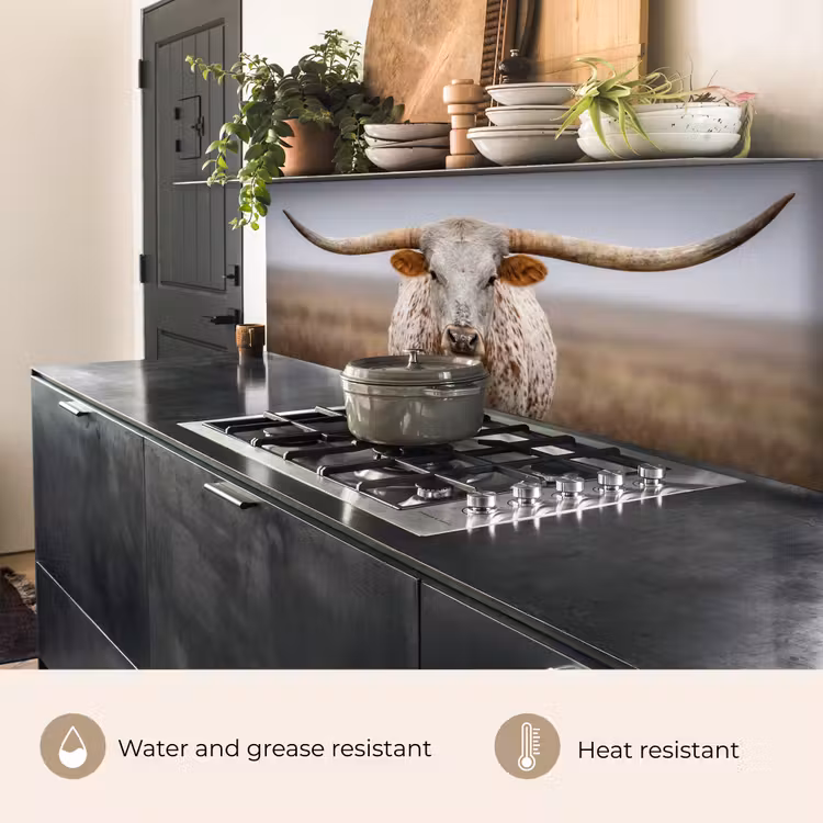Kitchen splashback - Longhorn - Grass Field - Animal — 5