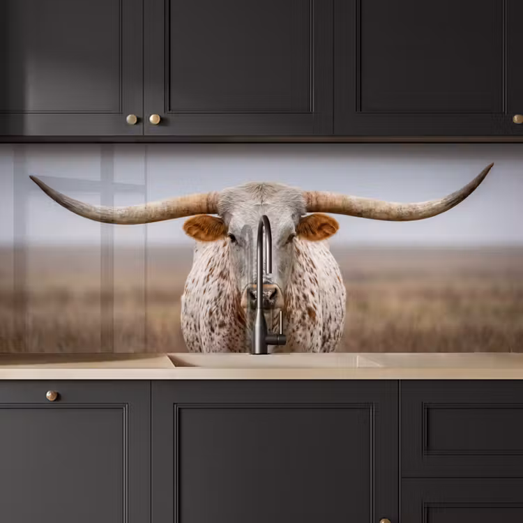Kitchen splashback - Longhorn - Grass Field - Animal — 6