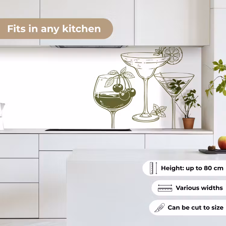 Kitchen splashback - Glasses - Cocktails - Green — 7