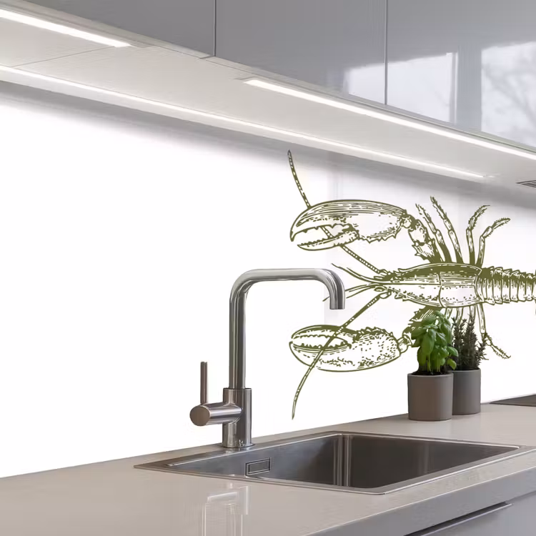 Kitchen splashback - Green - Cancer - White — 2