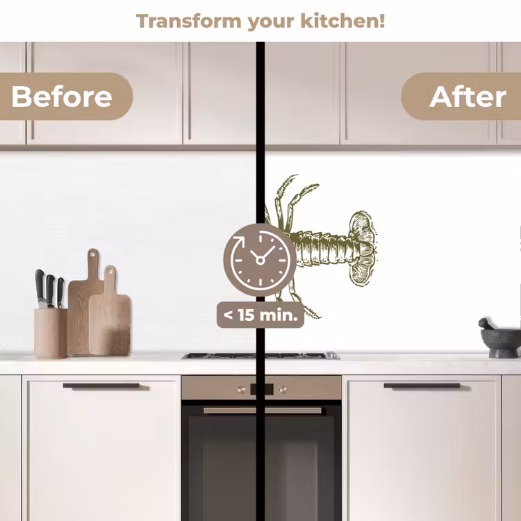 Kitchen splashback - Green - Cancer - White — 3