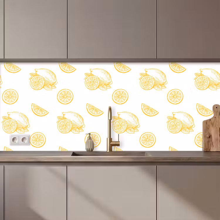 Kitchen splashback - Lemon - Pattern - Yellow — 1