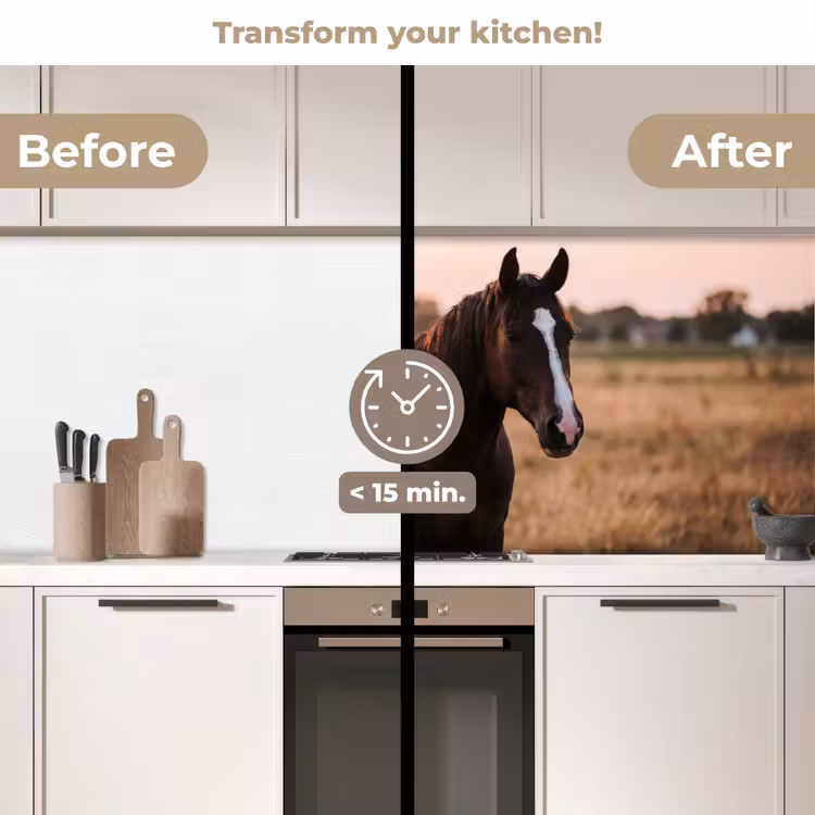 Kitchen splashback - Horse - Sunset - Brown — 3
