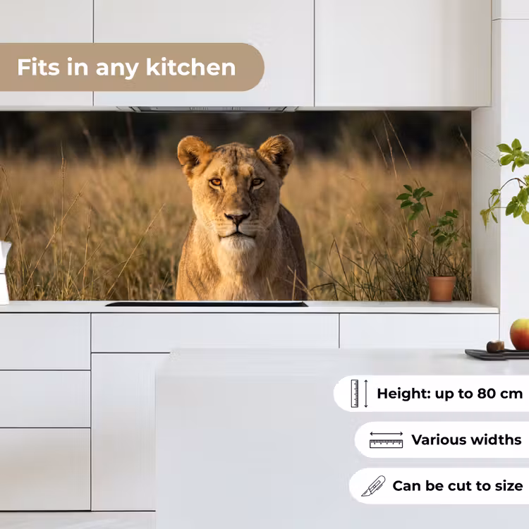 Kitchen splashback - Lioness - Grass - Yellow — 7