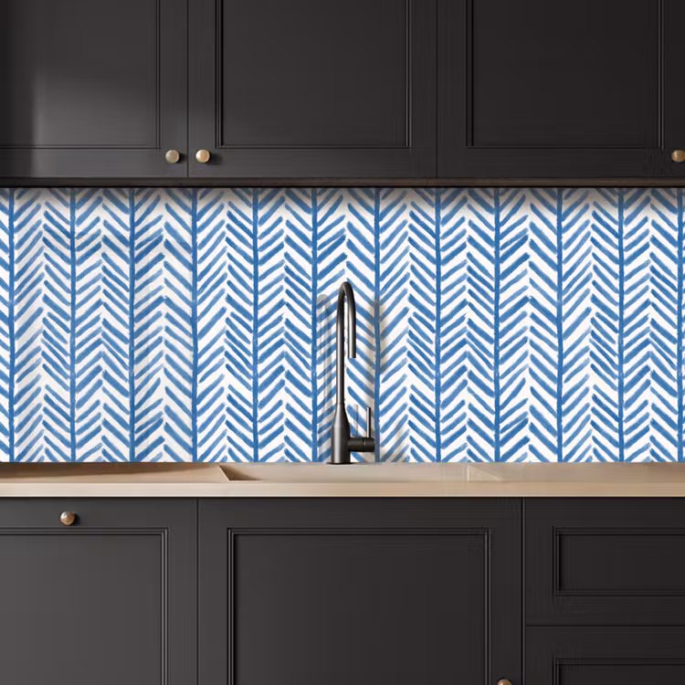 Kitchen splashback - Pattern - Stripe - Blue — 6