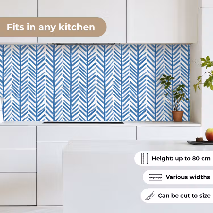 Kitchen splashback - Pattern - Stripe - Blue — 7