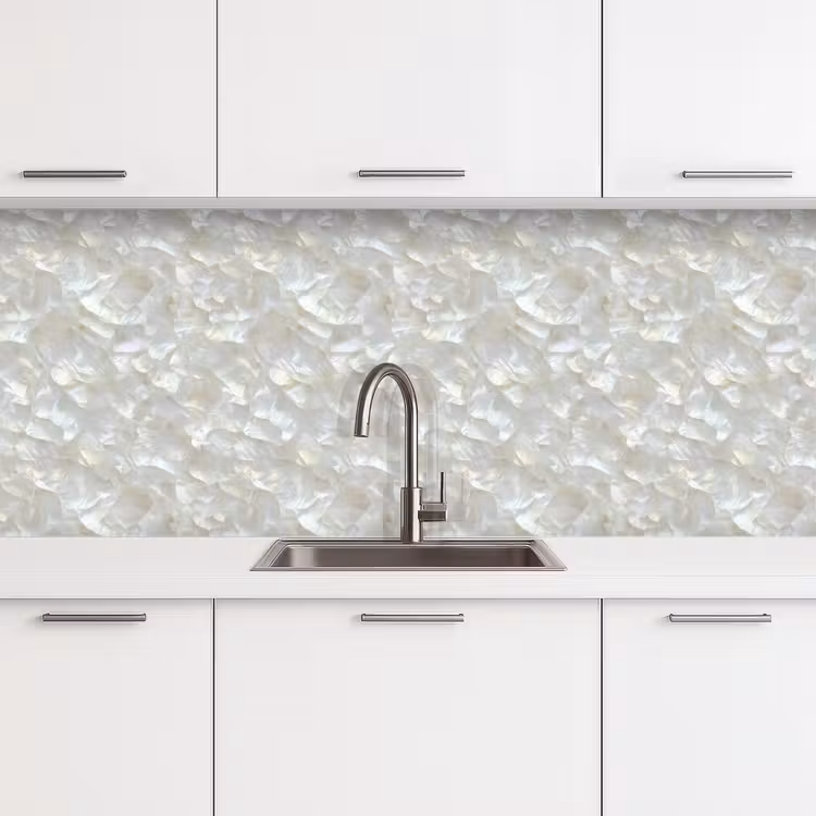 Kitchen splashback - Pearl Gloss - White - Shell — 4