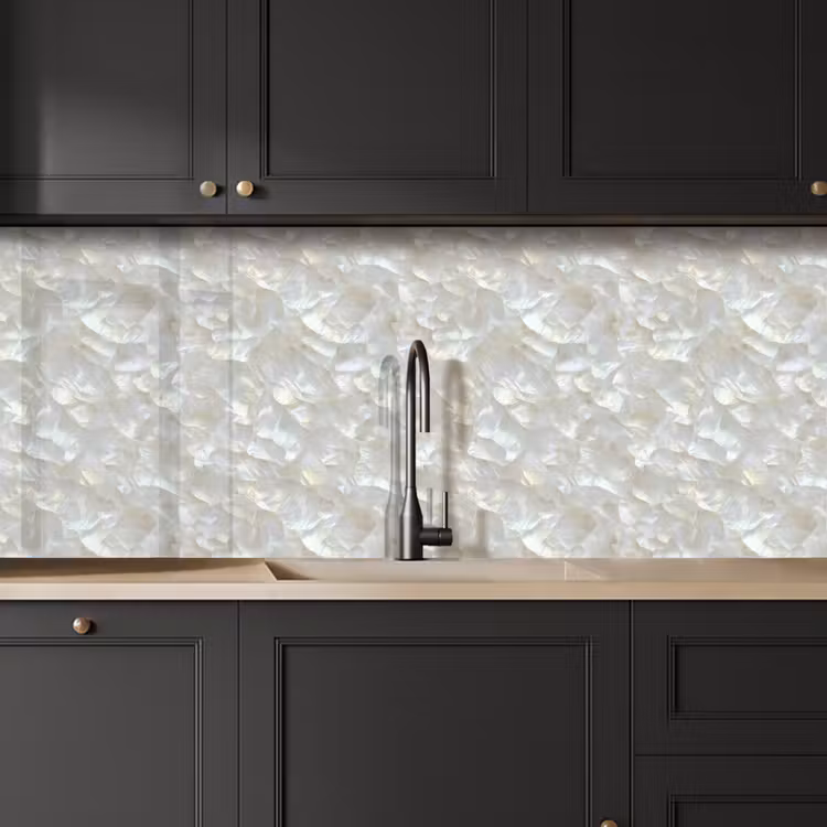 Kitchen splashback - Pearl Gloss - White - Shell — 6