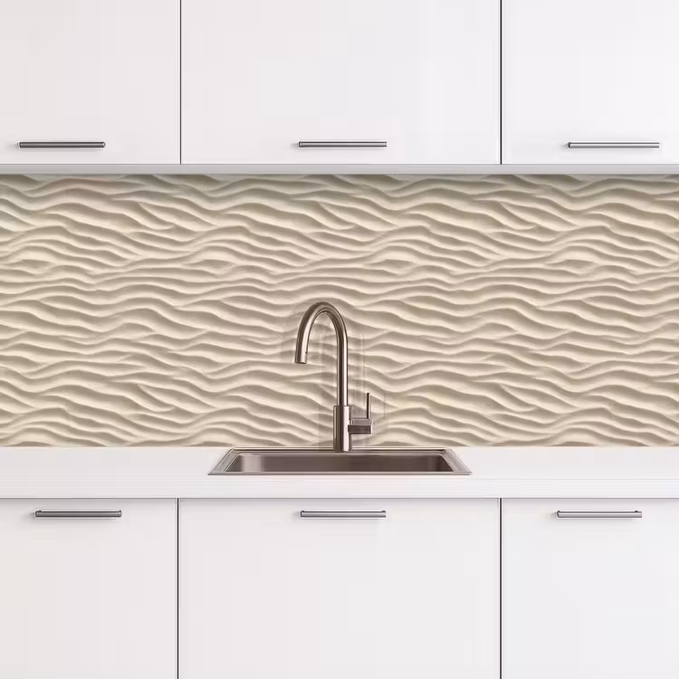 Kitchen splashback - Sand - Waves - Beige — 4