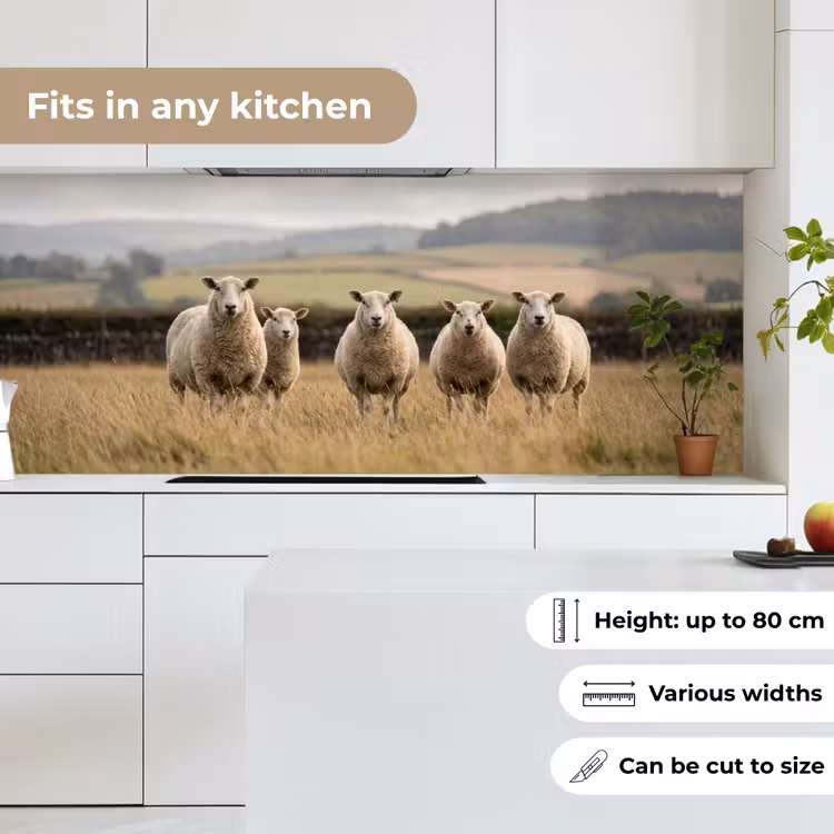Kitchen splashback - Sheep - Pasture landscape - Hills — 7
