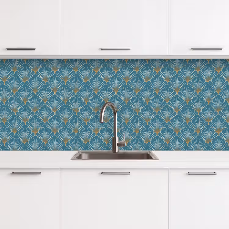 Kitchen splashback - Symmetrical - Pattern - Blue — 4