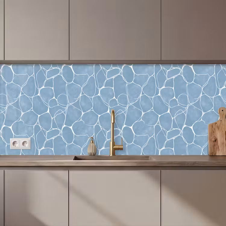 Kitchen splashback - Organic - Pattern - Blue — 1