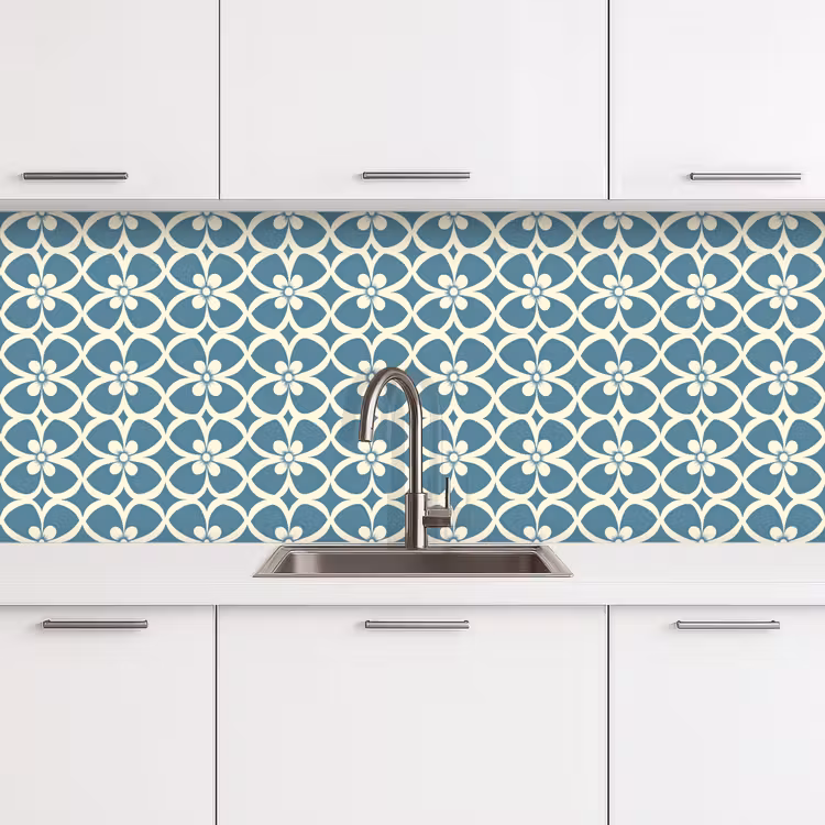 Kitchen splashback - Pattern - Symmetrical - Blue — 4