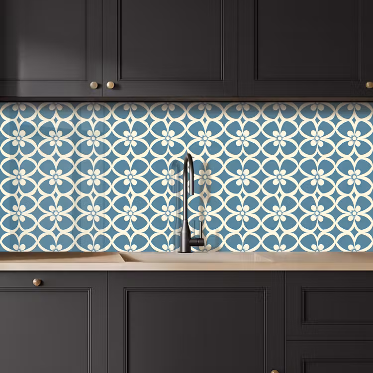 Kitchen splashback - Pattern - Symmetrical - Blue — 6