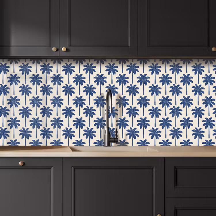 Kitchen splashback - Symmetrical - Palm - Blue — 6
