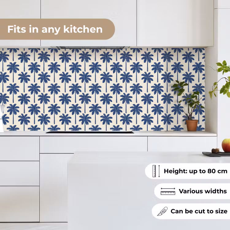 Kitchen splashback - Symmetrical - Palm - Blue — 7